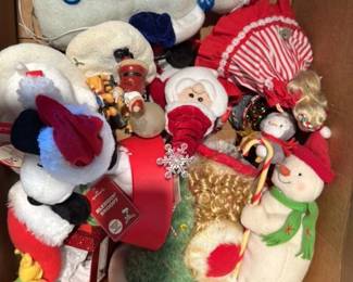 Assorted Christmas Plush Toys and Figurines