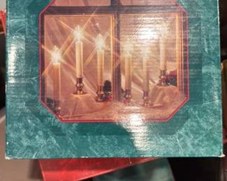 Vintage Christmas Window Candle Lights Box
