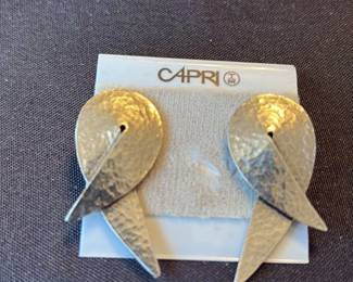 Capri Sterling Silver Fish Brooch Set