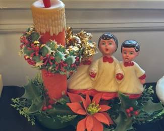 Vintage Christmas Caroler Candle Holder