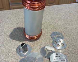 Vintage Metal Cookie Press with Discs
