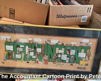 The Accountant Cartoon Print by Peter