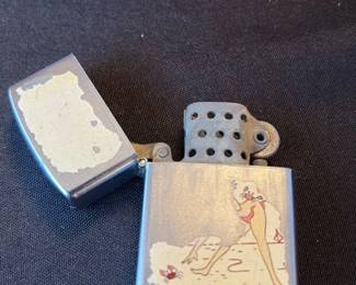 Vintage Zippo Lighter - Pin-up Girl Design