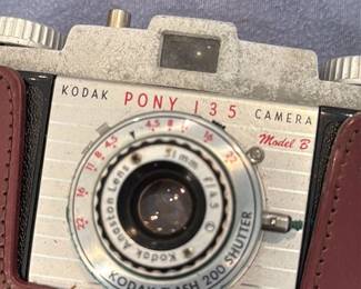 Kodak Pony 135 Model B Camera with Leather Case