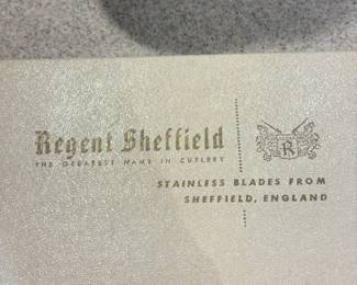 Regent Sheffield Stainless Steel Cake Knife and Server Set with Mother of Pearl