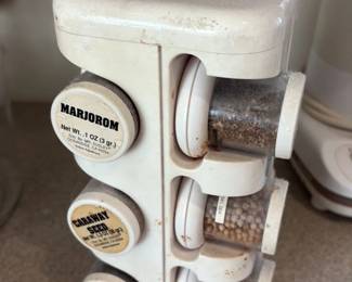 Vintage Spice Rack with Four Spices