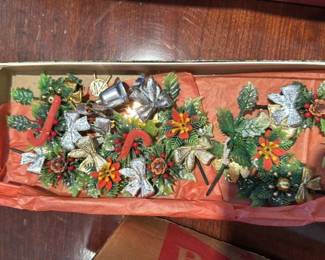 Vintage Christmas Garland with Lights