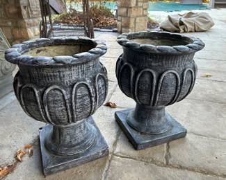 Pair of garden pots, 16"H x 12"D,  $48