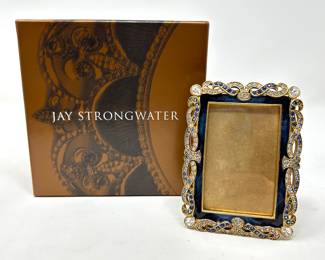 Jay Strongwater Nottingham 2 x 3  jeweled braided frame, “Honore”, $95