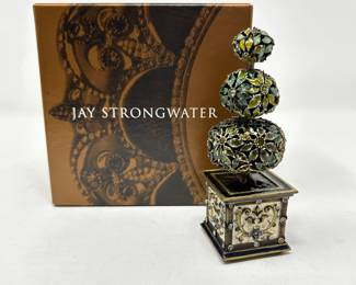 Jay Strongwater jeweled enamel topiary trinket box Swarovski, $125