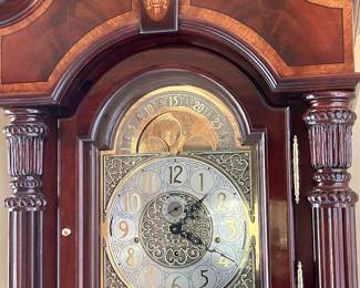 Additional view of the face of the Howard Miller Grandfather clock ~
