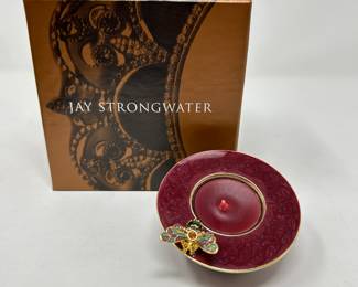 Jay Strongwater enameled butterfly bumble votive candle, $78