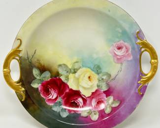 Antique Haviland (France) painted plate, $15