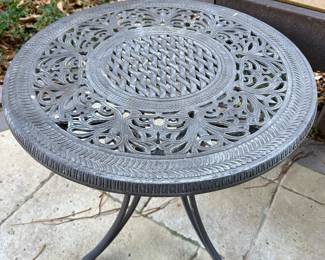 Metal outdoor accent table, $30