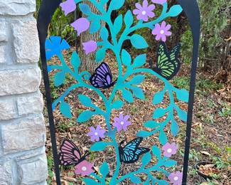 Evergreen Laser cut colorful trellis, $45