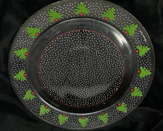 Christmas tree glass serving platter, $9