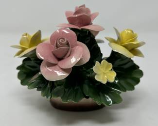 Capodimonte floral, 6.5"W x 5"H,  $20