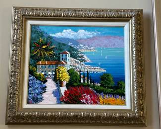 Martin Lawrence Galleries, "Via Fiore" by Kerry Hallam, Hand signed limited edition enhanced serigraph, 31"W x 27.5"H, $2175