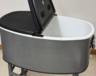 Grey & Black cooler on wheels, approx 80 quarts, $95