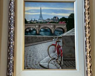 Martin Lawrence Galleries, "Daybreak on the Siene", by Liudmila Kondakova, hand signed serigraph on gesso board, 28.5" x 23",  $1,875