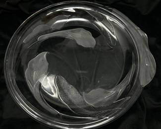 Fifth Avenue crystal serving platter, Calla Lily,  $20