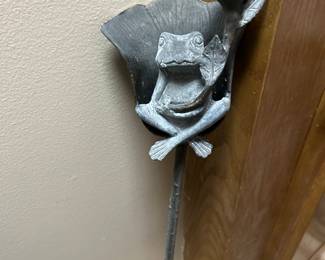 Metal frog & lilipad grden stake,  $15