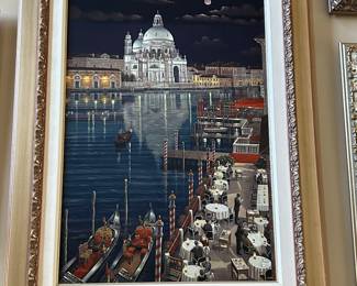Martin Lawrence Galleries, "Grand Canal", by Liudmila Kondakova, hand signed serigraph on canvas, 27"H x 23"W,  $2,475.