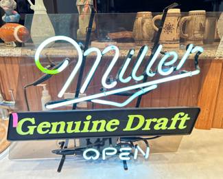 Neon Miller Genuine Draft Beer sign,  $115