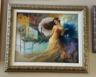 Martin Lawrence Galleries, "Venise Eclatant", by Francois Fressinier, hand signed limited edition Serigraph, 38.5"H x 45"W, $2,475