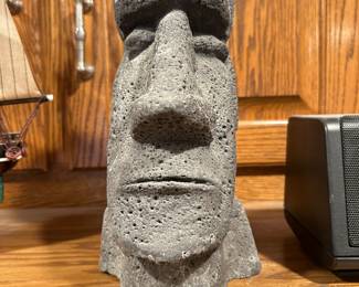 Replica of a Moai statue, $40