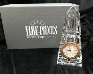 Waterford Obelisk Clock, $45