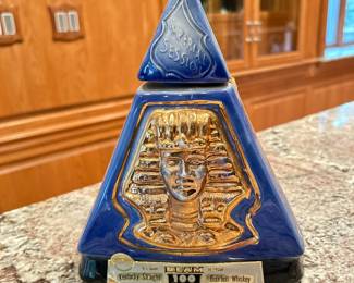 1970 Jim Beam King Tut Imperial Session decanter, $15