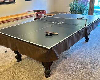 Olhausen Pool table with ping pong table top, $795