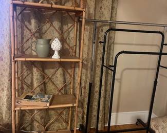 Clothes racks, bamboo shelf