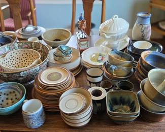 China, ironstone, and artisan pottery