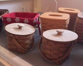 Woven Baskets with Lids and Liners