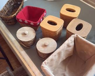 Woven Baskets with Lids and Liners