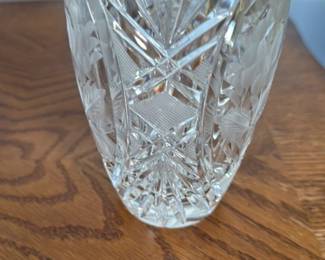 Antique Cut Crystal Vase