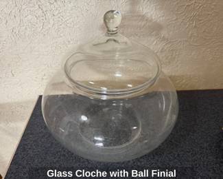 Glass Cloche with Ball Finial