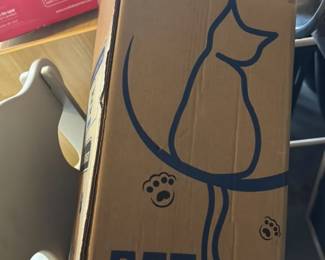 Wooden Pet Stairs with Carpeted Ramp