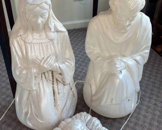 Vintage Blow Mold Nativity Set
