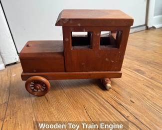 Wooden Toy Train Engine