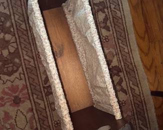 vintage "the midland school" wooden doll cradle