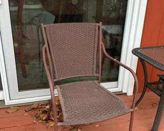 Woven Metal Patio Set