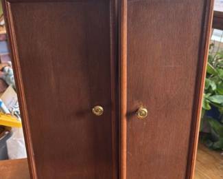 Vintage Wooden Dollhouse Armoire
