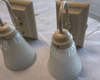 Vintage Sconces with Frosted Glass Shades