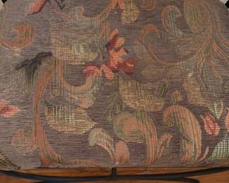 Vintage Upholstered Metal Vanity Stool