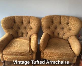 Vintage Tufted Armchairs