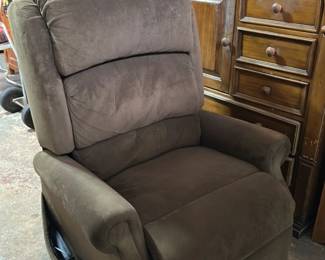 Brown Fabric Recliner Chair