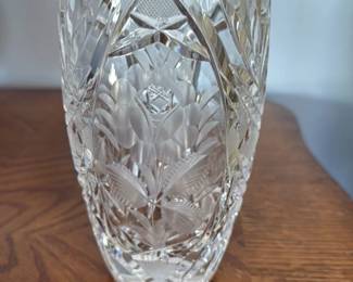Antique Cut Crystal Vase